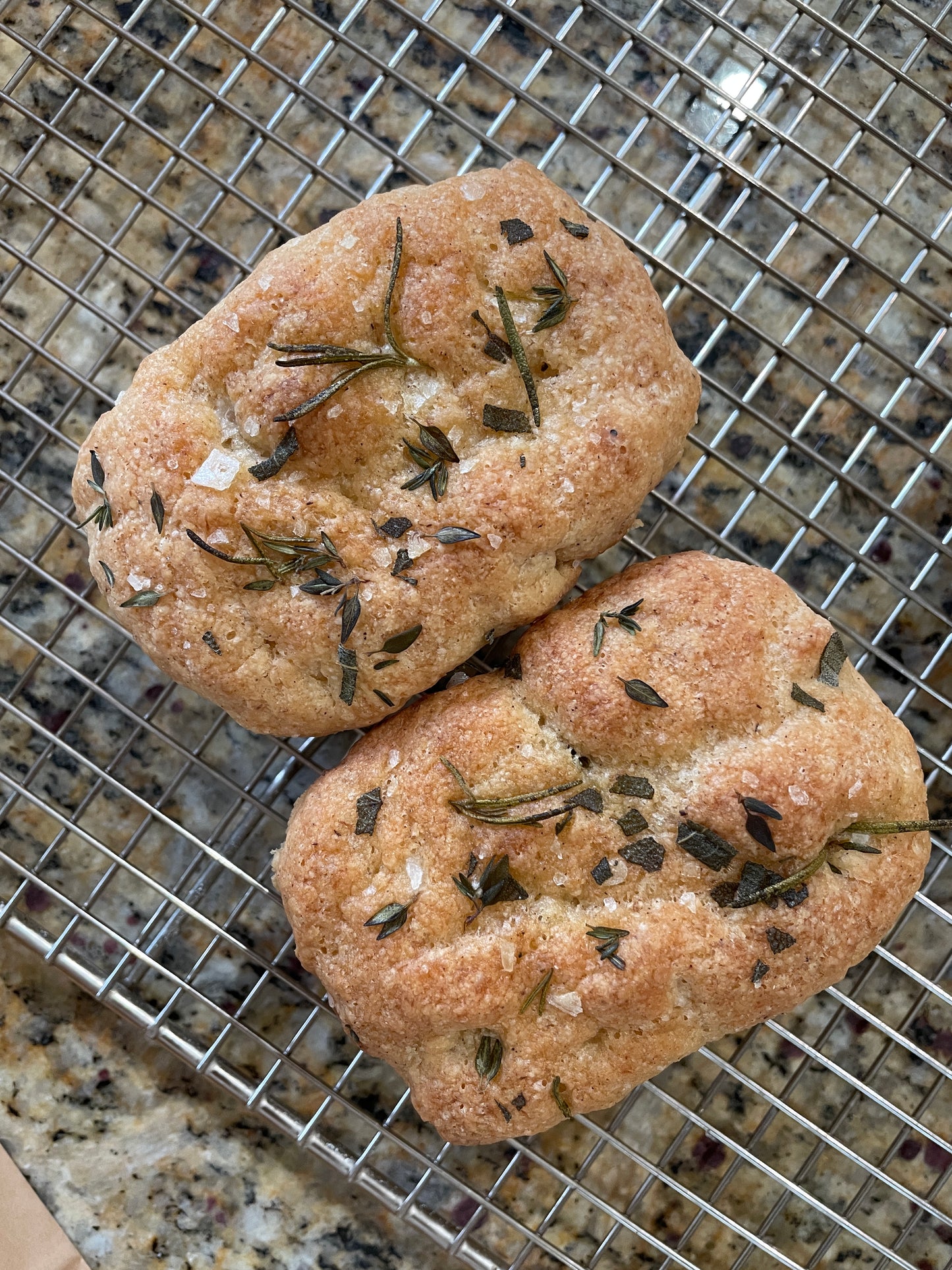 Focaccia Mini Loaves (GF/Vegan)